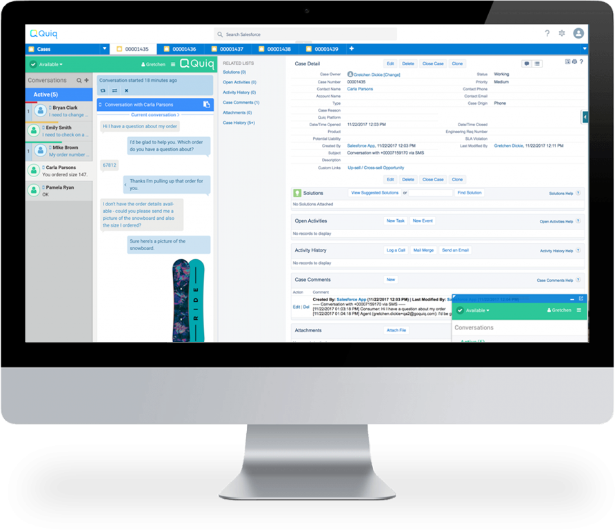 salesforce-screenshot Quiq Salesforce screenshot