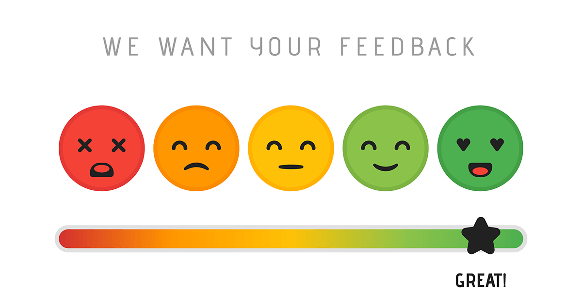 Improve_CSAT_Score_Business_Text_Messaging Customer satisfaction scale with a range of bad to great