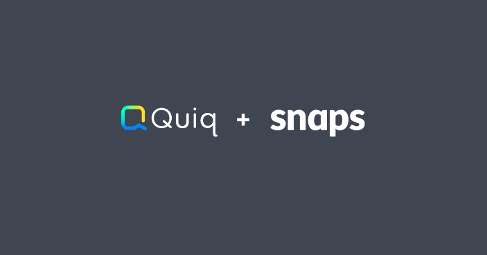 Hero Quq + Snaps snaps partnership with Quiq